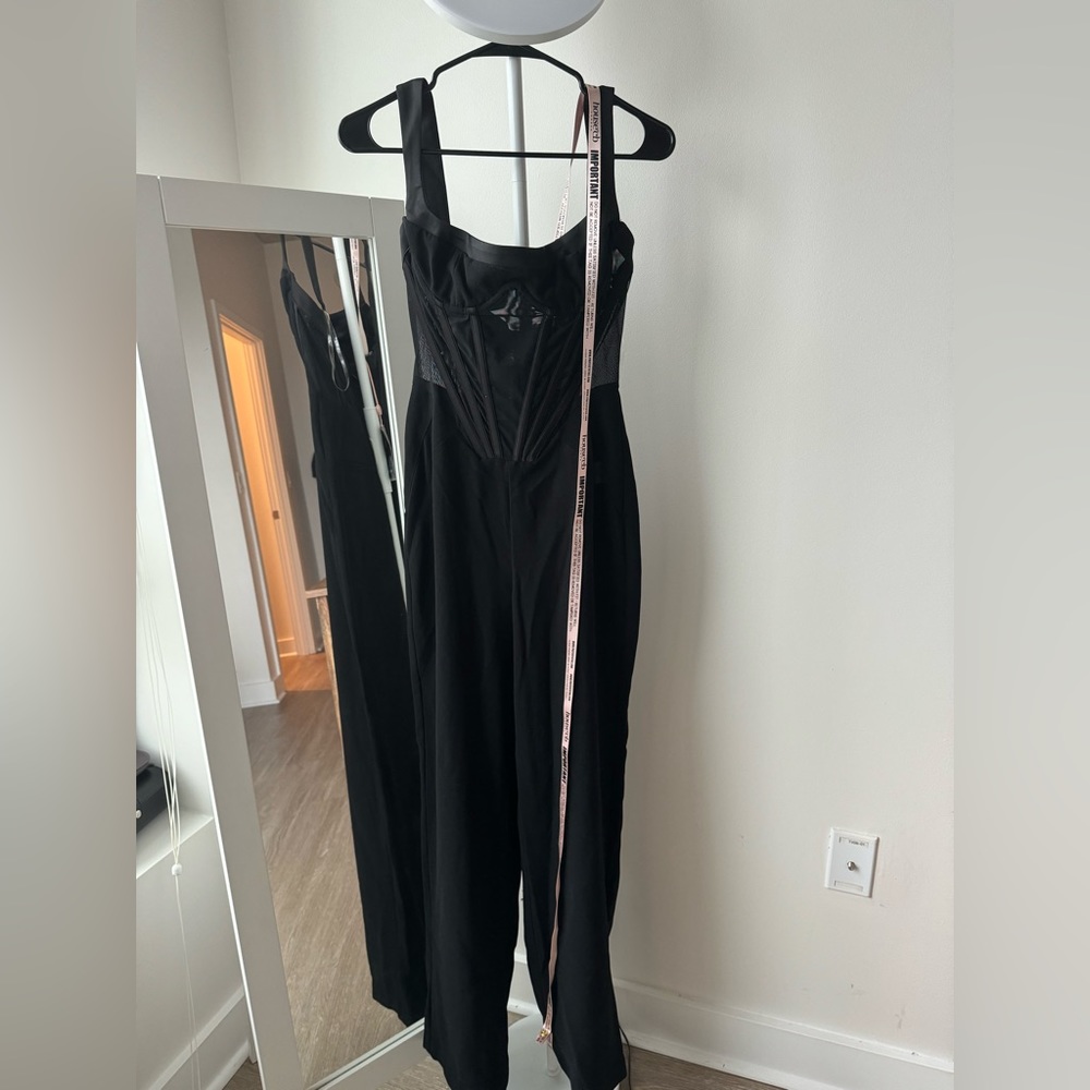 House of CB - MYLENE Black Corset Jumpsuit